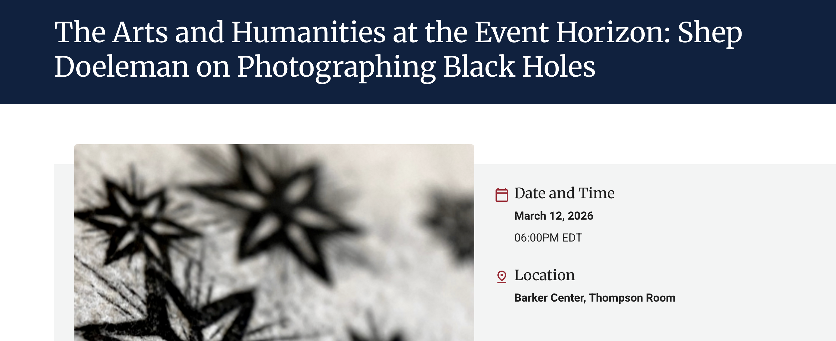 The Arts and Humanities at the Event Horizon